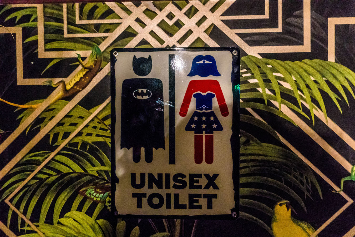 London Hostel Unisex Toilet Board